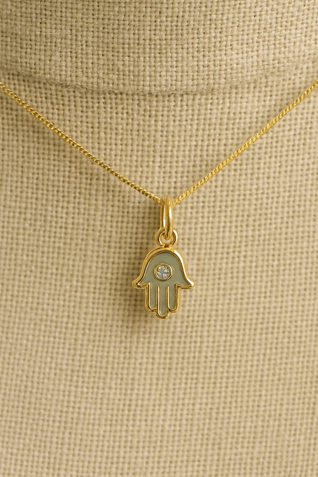 COLAR MÃO HAMSA COM UMA ZIRCÔNIA