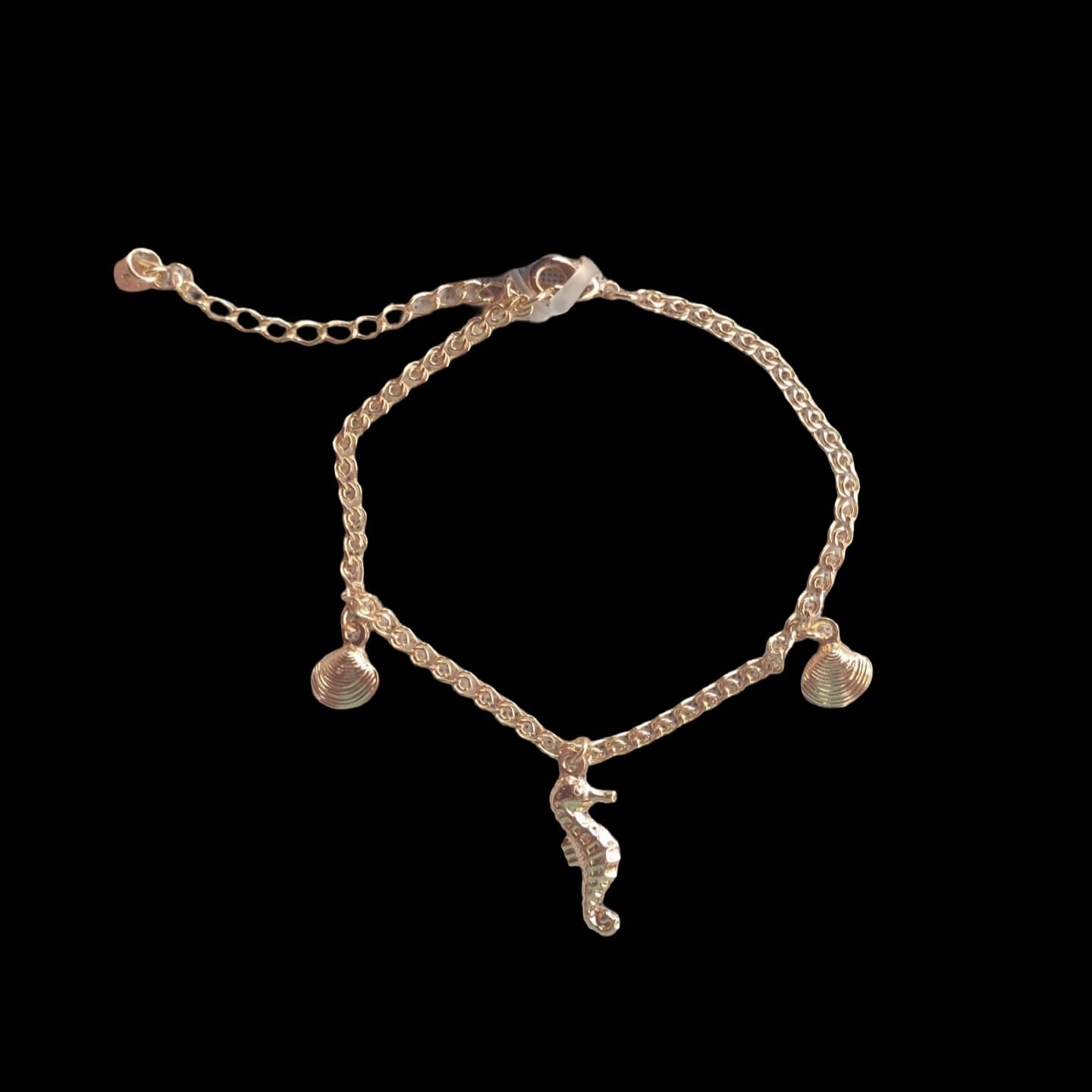 PULSEIRA 2 CONCHAS E 1 CAVALO MARINHO